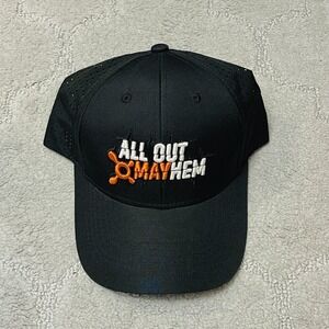 Black All Out Mayhem OrangeTheory Fitness Baseball Cap‎ Mesh Back Adjustable